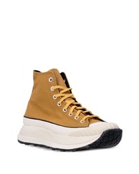 Baskets montantes en toile tabac Converse