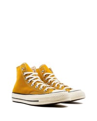 Baskets montantes en toile tabac Converse