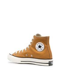 Baskets montantes en toile tabac Converse