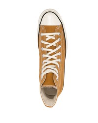 Baskets montantes en toile tabac Converse