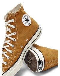 Baskets montantes en toile tabac Converse