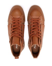 Baskets montantes en toile tabac JW Anderson