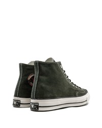 Baskets montantes en toile vert foncé Converse