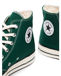 Baskets montantes en toile vert foncé Converse