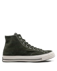 Baskets montantes en toile vert foncé Converse