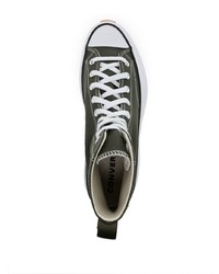 Baskets montantes en toile vert foncé Converse