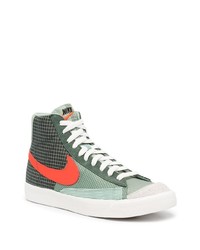 Baskets montantes en toile vert menthe Nike