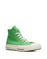 Baskets montantes en toile vertes Converse