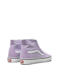 Baskets montantes en toile violet clair Vans