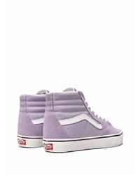 Baskets montantes en toile violet clair Vans