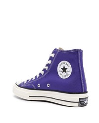 Baskets montantes en toile violettes Converse