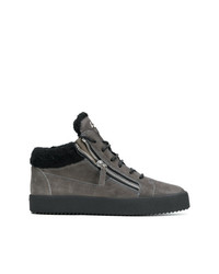 Baskets montantes gris foncé Giuseppe Zanotti Design