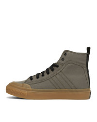 Baskets montantes gris foncé Diesel