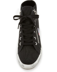 Baskets montantes grises Superga