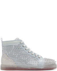 Baskets montantes grises Christian Louboutin