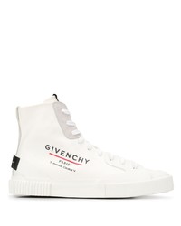 Baskets montantes imprimées blanches Givenchy