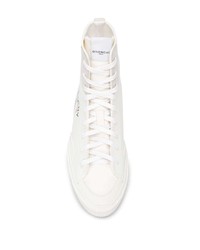 Baskets montantes imprimées blanches Givenchy