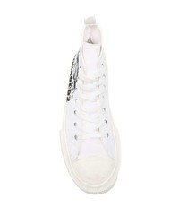 Baskets montantes imprimées blanches DSQUARED2