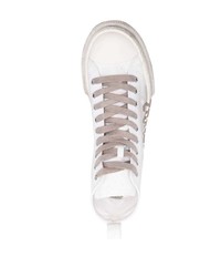 Baskets montantes imprimées blanches DSQUARED2