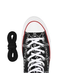 Baskets montantes imprimées noires et blanches Converse X JW Anderson