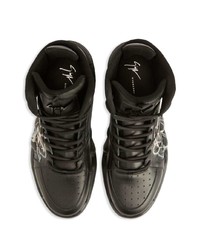 Baskets montantes imprimées noires Giuseppe Zanotti