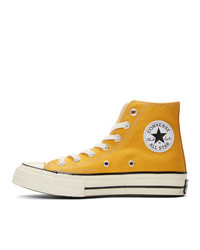 Baskets montantes jaunes Converse