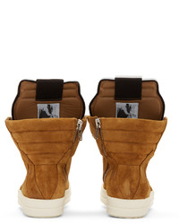 Baskets montantes moutarde Rick Owens