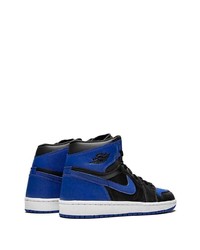Baskets montantes noir et bleu Jordan