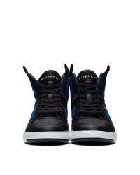 Baskets montantes noir et bleu Givenchy