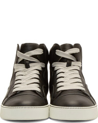 Baskets montantes noires et blanches Lanvin