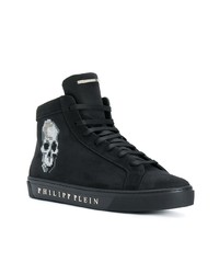 Baskets montantes noires et blanches Philipp Plein