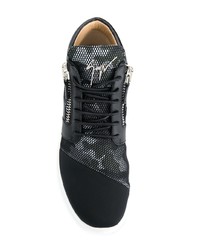 Baskets montantes noires et blanches Giuseppe Zanotti Design