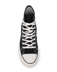 Baskets montantes noires et blanches Converse