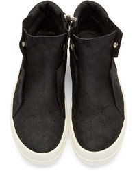 Baskets montantes noires Rick Owens