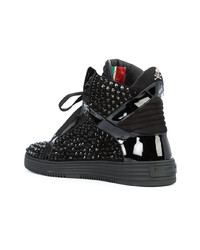 Baskets montantes noires Philipp Plein