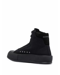 Baskets montantes noires Alexander McQueen