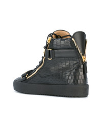 Baskets montantes noires Giuseppe Zanotti Design