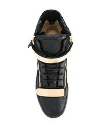 Baskets montantes noires Giuseppe Zanotti Design