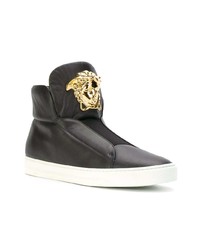 Baskets montantes noires Versace