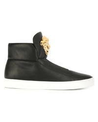 Baskets montantes noires Versace