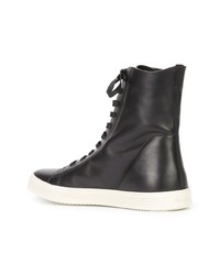 Baskets montantes noires Rick Owens