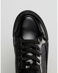 Baskets montantes noires Asos