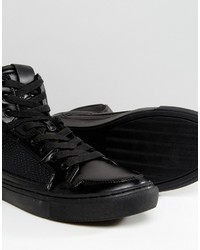 Baskets montantes noires Asos