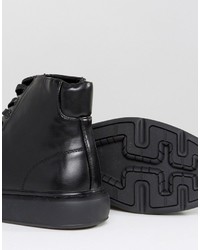 Baskets montantes noires Asos