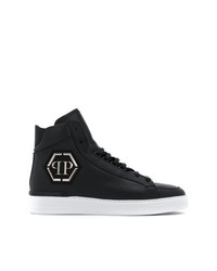 Baskets montantes noires Philipp Plein