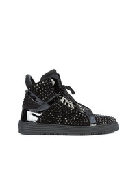 Baskets montantes noires Philipp Plein