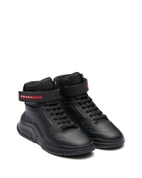 Baskets montantes noires Prada