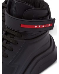 Baskets montantes noires Prada