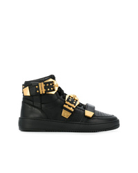 Baskets montantes noires Versace