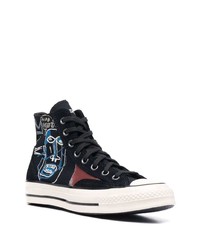 Baskets montantes noires Converse